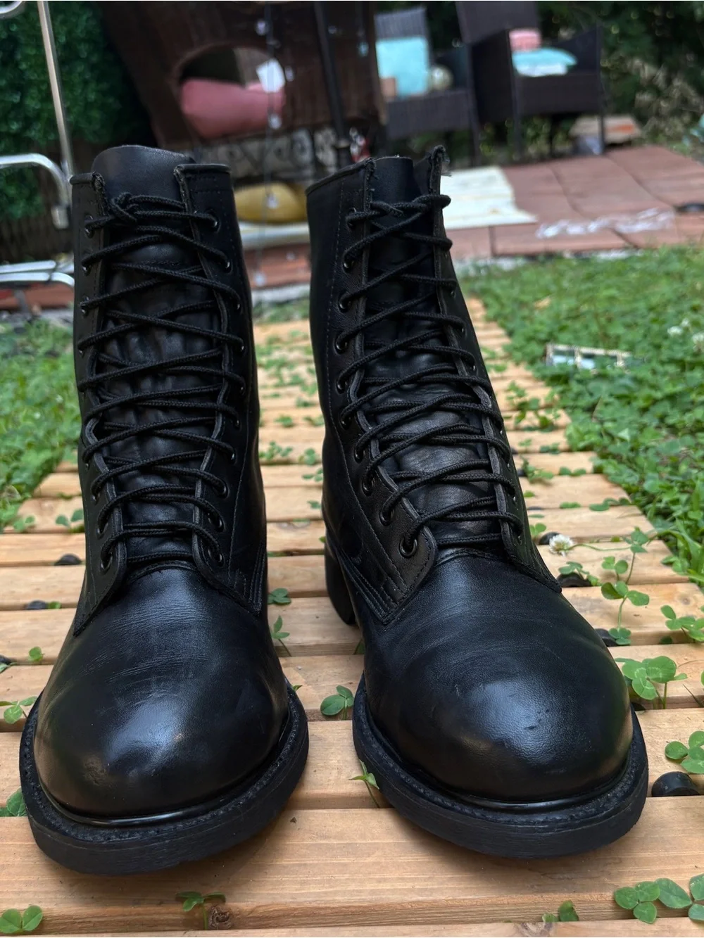 Vintage 1994 Wolverine US Military Steel Toe Combat Boots 9R